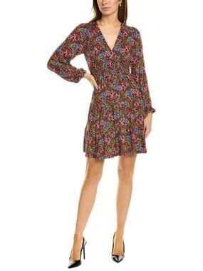 BODEN Tiered Mini Jersey Dress Multi, Ditsy Garden Sz 6R